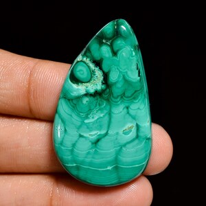 Natural Malachite Gemstone Uneven Green Malachite Stone Big Malachite 42X25X6 mm Size 80 Carat Fancy Shape Malachite Stone( Stone as picture