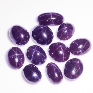 Natuurlijke stergranaatkristal klein formaat 6 stralen stergranaat cabochon 11 stuks veel 8 x 6 12 x 6 mm mm (granaat als foto