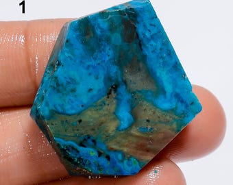 Shattuckite Slice Gemstone Cabochon Shattuckite Stone, Natural Shattuckite Slice Loose Gemstone, Shattuckite Stone Gift For her As Picture.