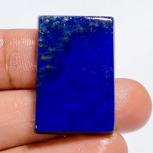 Natürlicher Lapis Lazuli Edelstein Blau Kristall Rechteck Form Blau Lapis Lazuli 27X18X4 mm 37 Karat Lapis Lazuli Blau Cab