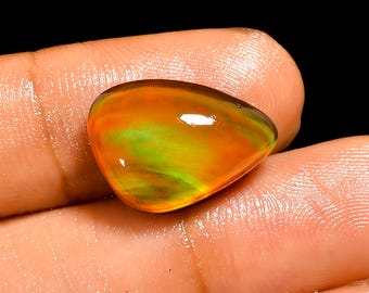 Natural Doublet Aurora Opal Fancy Shape Cabochon Loose Gemstone For Making Jewelry 7 Ct 16X12X5 mm (Stone as picture