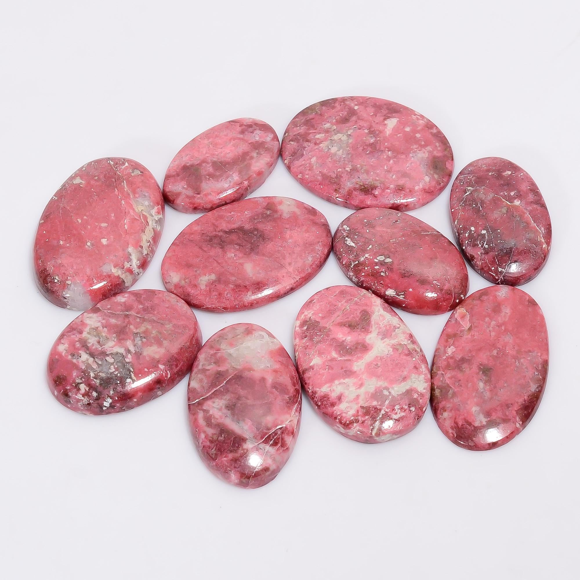 超安い Thulite Pink Cabochon Thulite Pink Natural Crystal 10 Lot 画材