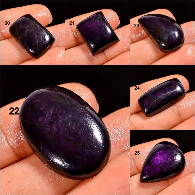 Natural Purpurite Cabochon, Loose Gemstone, Purple Purpurite Crystal, Flashy Purpurite Gemstone, Jewelry Making Stone, Gift For Her image 4