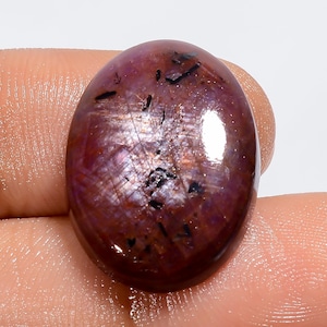 Natürlicher Trapiche rosa Saphir Oval Form Cabochon Edelstein für die Herstellung von Schmuck 23 Ct. 21X15X4 mm (Stein wie Abbildung)