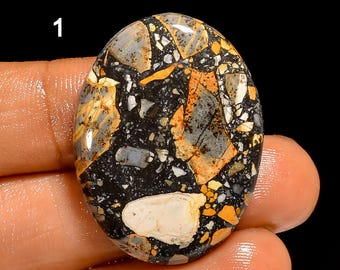 Cabujón de jaspe maligan natural suelto para joyería (piedra como en la imagen)