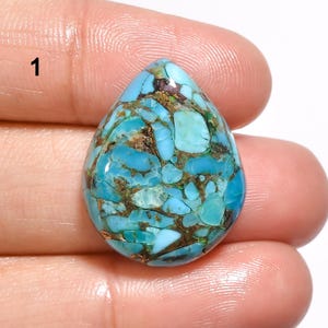 Cabujón de turquesa de cobre azul natural, piedra preciosa de turquesa de cobre, piedra preciosa suelta, turquesa de cobre azul americano, piedra para hacer joyas