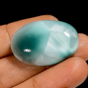 Emimorfite naturale, pietra preziosa sciolta a forma ovale, cabochon, per la creazione di gioielli, 45 carati, 31 x 20 x 9 mm (pietra come da foto).