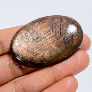 Natuurlijke gouden saffier ovale cabochon edelsteen voor het maken van sieraden 108 kt. 44 x 29 x 4 mm (steen als foto)