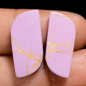 Par de fosfosiderita natural em forma extravagante cabochão rosa fosfosiderita tamanho de pedra preciosa 21X9X3mm para fazer brincos (par como imagem)