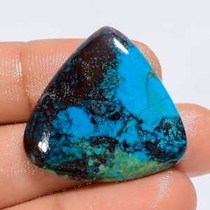 Crisocolla naturale a forma di pera Cabochon Pietra preziosa sciolta per la realizzazione fai da te 27 carati 28X28X5 mm Dimensioni (pietra come da immagine)