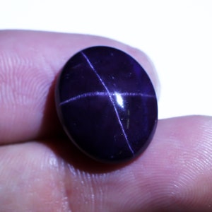 Natürlicher Sterngranat-Kristall Kleine Größe 4 Strahlen Sterngarnet Cabochon 16X13X5 mm Größe 15 Karat Oval Sterngarnet ( Granat wie Abbildung