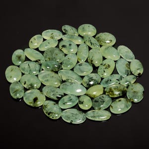 Cabochon en préhnite naturelle de forme ovale, 44 pierres précieuses, lot de 625 carats 15 x 12 24 x 16 mm (prehnite comme photo