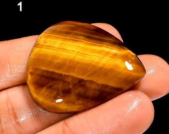Natural Tiger Eye Cabochon Loose Gemstone For Making Jewelry (Stone as picture