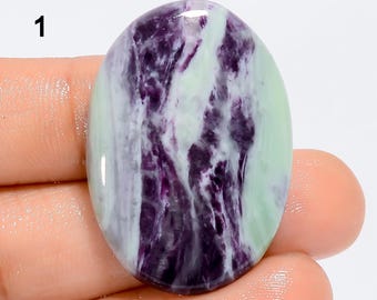 Cabujón de kammererita natural: piedra preciosa suelta para joyería