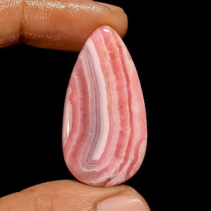 Naturalny rodochrozyt w kształcie gruszki, luźny kaboszon do wyrobu biżuterii, 32 Ct. 35X19X4 mm (kamień jak na zdjęciu)