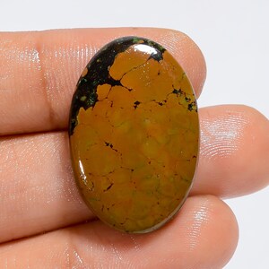 Natürlicher tibetischer Türkis Oval Form Cabochon Lose Edelstein für die Herstellung von Schmuck 29 Ct. 28X18X6 mm (Stein wie Abbildung)