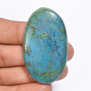 Pietre preziose di crisocolla naturale Crisocolla ovale Cabochon Pietre di crisocolla 49X29X7 mm Pietre di crisocolla da 90 carati (Crisocolla come immagine