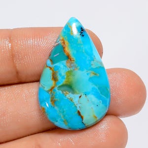 Natürliche Kingman Türkis Cabochon Birnenform Cabochon Lose Edelstein für die Herstellung von Schmuck 17 Ct. 30X20X4 mm (Stein wie Abbildung)