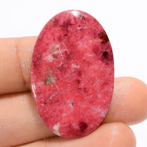 Natürliche rosa Thulit Cabochon Oval Form rosa Thulit Stein Flache Rückseite Oval rosa Kristall 34X22X3 mm Größe 25 Karat Stein