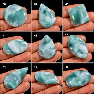 Natural Hemimorphite Gemstone Good Quality Stone Hemimorphite Cabochon Sky Blue Hemimorphite Stones Sky Blue Cabochon ( Stone as picture image 6