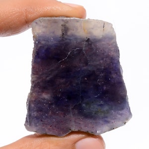 Natürlicher Iolith Sonnenstein Scheibenstein Roher Iolith Sonnenstein Rohe Palmenscheibe 49X41X7 mm 153Karat Fancy Form Roher Iolith Sonnenstein (Scheibe Wie abgebildet