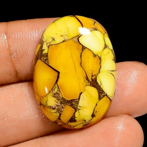 Natürlicher Honig Kingman Türkis Oval Form Cabochon Lose Edelstein für die Herstellung von Schmuck 27 Ct. 27X20X5 mm (Stein wie Abbildung