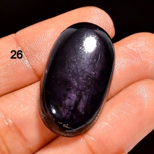 Natural Purpurite Cabochon, Loose Gemstone, Purple Purpurite Crystal, Flashy Purpurite Gemstone, Jewelry Making Stone, Gift For Her 26. 30X17X7 mm 40Ct