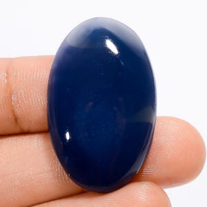 Opale blu naturale Owyhee forma ovale cabochon pietra preziosa sciolta per la creazione di gioielli peso 32 carati dimensioni 33X20X6 mm