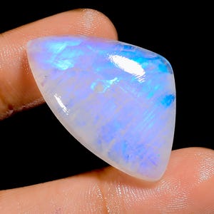 Cabochão de pedra da lua natural em formato de arco-íris, pedra preciosa solta para fazer joias, 41 ct. 34 x 21 x 7 mm (pedra como na imagem)