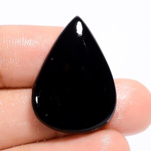 Cristal de tourmaline noire / Pierre de tourmaline noire / Cristal de tourmaline / Pierres de protection / Taille en forme de poire 27 X 20 X 6 Poids 28 carats