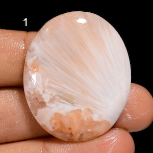 Natürlicher Rosa Scolecit Cabochon / Loser Rosa Scolecit Edelstein / Rosa Scolecit Kristall / Schmuckstein / Geschenk für Sie