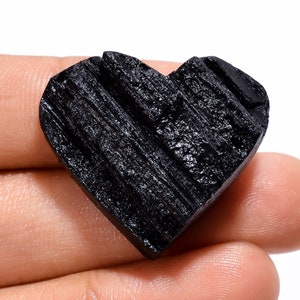 Super Bestnote Qualität 100% natürliche schwarze Turmalin Druzy Herzform Scheibe lose Edelstein für die Herstellung von Schmuck 26X30X13 mm 73 Ct.