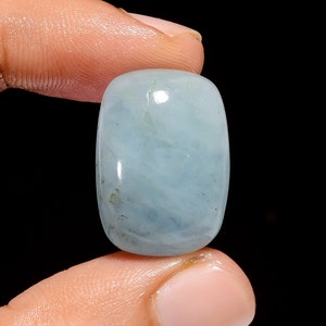 Cabujón de aguamarina natural Piedra preciosa de aguamarina suelta Cristal de aguamarina Suave Piedra de aguamarina pulida en ambos lados 22X16X7 mm Tamaño 25 quilates