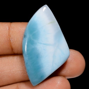 Natuurlijke larimar edelsteen ongelijke vorm larimar kristal hemel pectolietsteen 37x21x6 mm 40 karaat larimarsteen