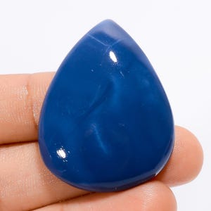 Opale blu naturale Owyhee a forma di pera, pietra preziosa sciolta, peso 53 carati, dimensioni 38X29X7 mm