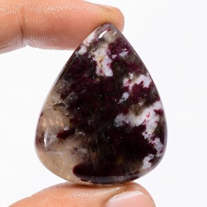 Pietra preziosa tormalina rosa naturale Pietra tormalina a forma di pera 38X32X7 mm Pietra da 70 carati Pietra a forma di pera (Tormalina rosa come immagine)