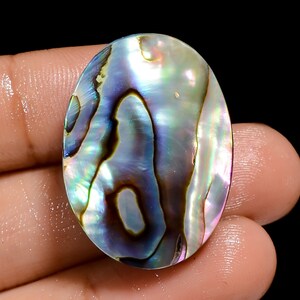 Natuurlijke Abalone Shell Cabochon, Abalone Shell Edelsteen, Kleur Shell Edelsteen, Maat 29X22X7mm Gewicht 41 Karaat, Sieraden Maken Steen