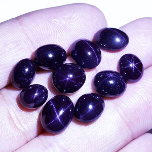 Natuurlijke stergranaatkristal klein formaat 6 stralen stergranaat cabochon 10 stuks veel 8 x 6 11 x 8 mm (granaat als foto
