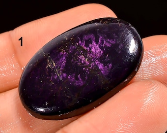 Natural Purpurite Cabochon, Loose Gemstone, Purple Purpurite Crystal, Flashy Purpurite Gemstone, Jewelry Making Stone, Gift For Her