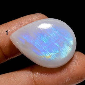 Regenbogen Mondstein Cabochon, natürlicher Mondstein Edelstein, glatt polierter Mondstein Kristall, Geburtsstein, Schmuck Stein machen, Geschenk für sie