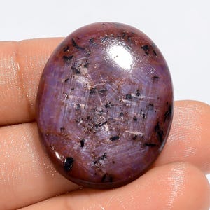 Natürlicher Trapiche rosa Saphir Oval Form Cabochon Lose Edelstein für die Herstellung von Schmuck 48 Ct 28X22X4mm (Stein als Abbildung)