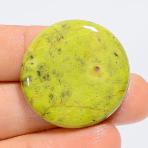 Natürliche Atlantische Runde Form Cabochon Lose Edelstein für die Herstellung von Schmuck 36 Ct. 27X27X4 mm (Stein wie Abbildung)