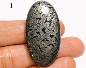 Piedra preciosa de ágata marcasita Piedra de marcasita lisa Piedra de marcasita de buena calidad Forma Piedra de marcasita Cabujón de marcasita (Marcasita como en la imagen)