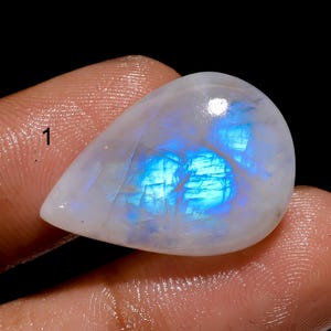 Cabochão de pedra da lua arco-íris natural, cristal de pedra da lua, pedra de nascimento, pedra preciosa de pedra da lua solta, pedra para fazer joias, presente para ela