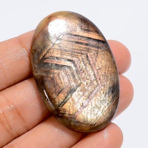 Natürliche goldene Saphir Oval Form Cabochon Lose Edelstein für die Herstellung von Schmuck 83 Ct 41X27X4mm (Stein als Abbildung)