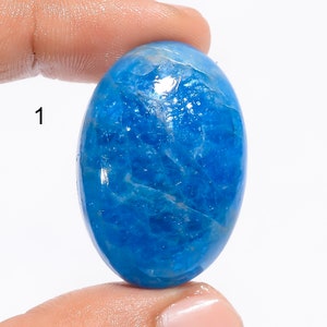 Natuurlijke blauwe apatiet cabochon, losse apatiet edelsteen, apatietkristal, geboortesteen, sieraden maken steen, cadeau voor haar