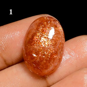Cabochon ovale in pietra del sole naturale, pietra preziosa sciolta in pietra del sole, cristallo di pietra del sole scintillante, pietra per la creazione di gioielli, regalo per lei