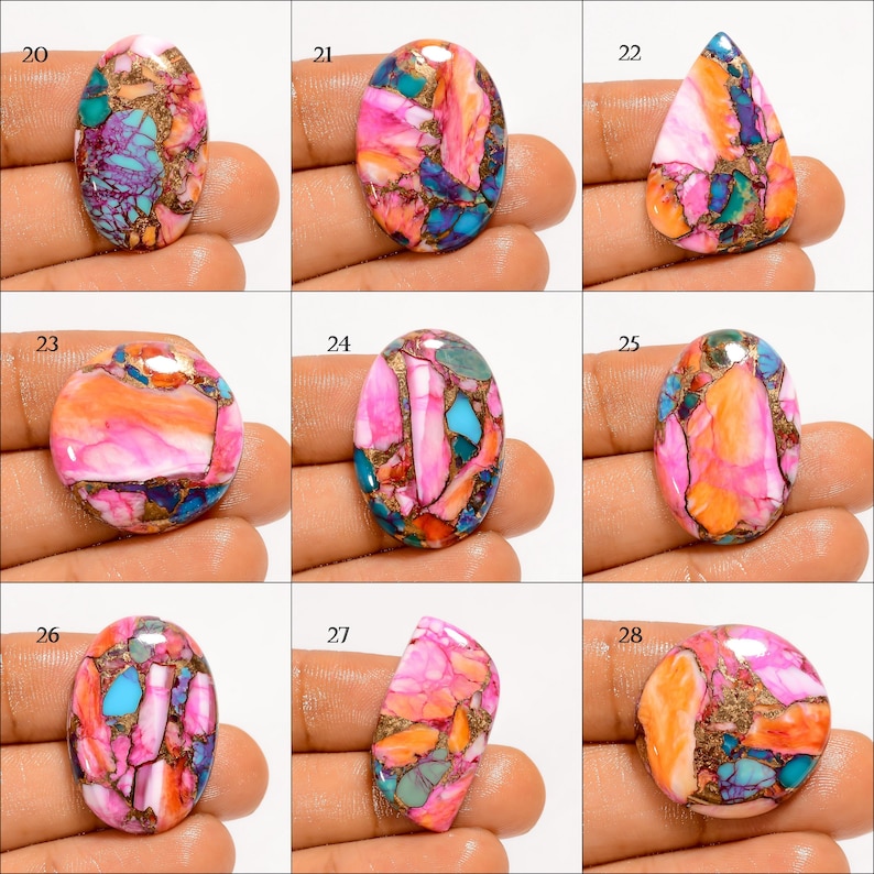 Natural Spiny Oyster Turquoise / Oyster Copper Turquoise Gemstone / Oyster Copper Turquoise Crystal / Birthstone / Multiple Choice Listing image 4
