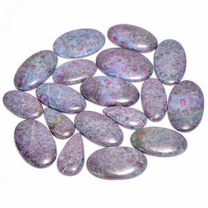Natuurlijke robijn kyaniet cabochon / groothandel veel robijn kyaniet edelsteen / glad gepolijst robijn kyaniet kristal / cadeau voor haar