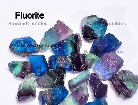 Natural Fluorite Crystal Rough Gemstone, Raw Fluorite Raw Roughs